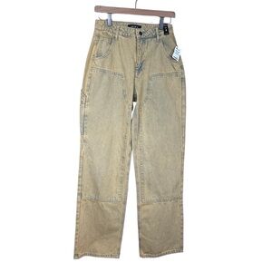 New With Tags AKIRA Goethe Mixed Wash High Rise Straight Leg Denim Jeans Size 3